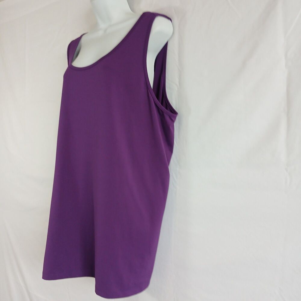 Maggie Barnes Essentials Tank Top Purple  Sz‎ 2X  Casual Feminine Chic Whimsical - Picture 3 of 6